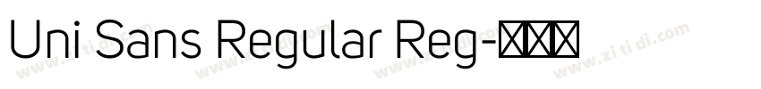 Uni Sans Regular Reg字体转换